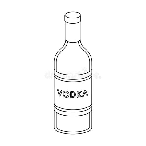 Voir plus d'idées sur le thème bouteille, vodka, alcool. Bouteille En Verre De L'icône De Vodka Dans Le Style D ...