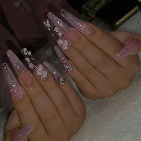 View 15 Baddie Long Coffin Nails Pink Besttrendfront
