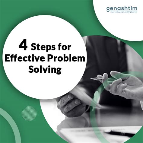 4 Steps For Effective Problem Solving Genashtim