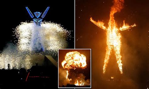 Stunning Photos Show Pyrotechnic Display Of The Burning Man Effigy