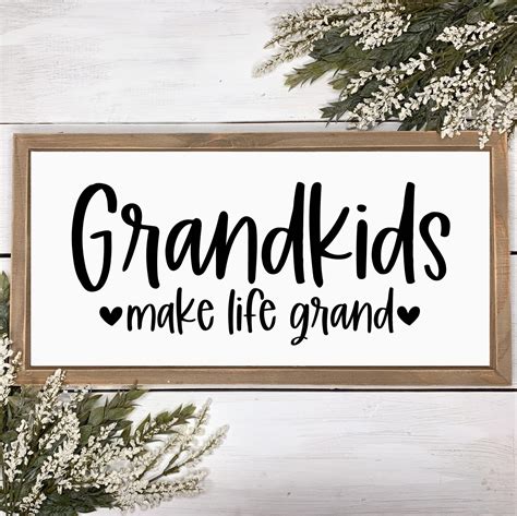 Grandkids Make Life Grand Svg Grandkids Svg Grandchildren Etsy