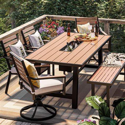 Shop allen + roth Fairway Oaks 6-Piece Patio Dining Set at Lowes.com