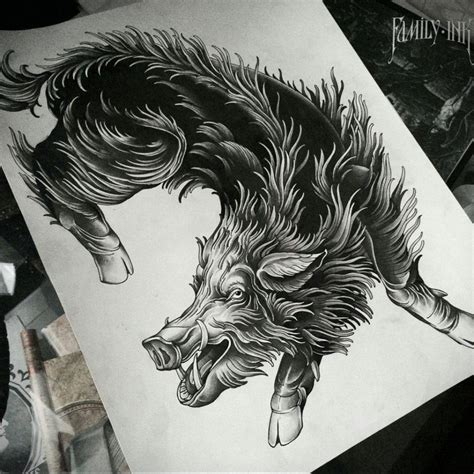 Boar Tattoo Meaning Drawing Options Features Photo Examples