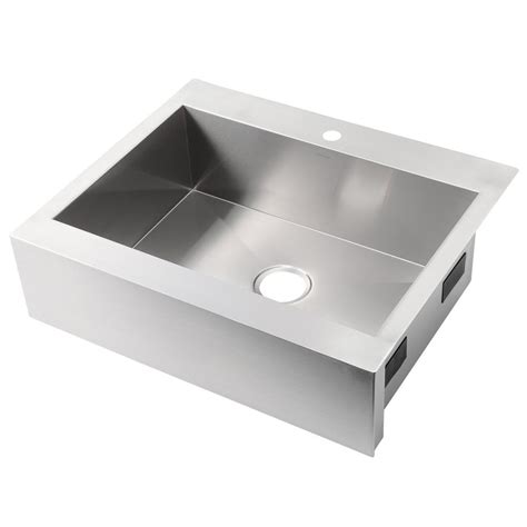 Constructed of 304 22 gauge high quality stainless steel the bull large stainless steel sink will last though many bbq seasons. KOHLER Vault Drop-in Farmhouse Apron-Front Stainless Steel ...