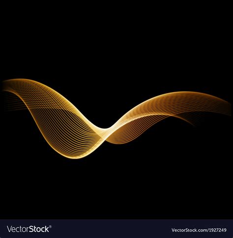 Abstract Digital Art Background With Gold Line Vector Image