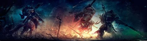 Attack On Titan Dual Monitor Wallpapers Bigbeamng