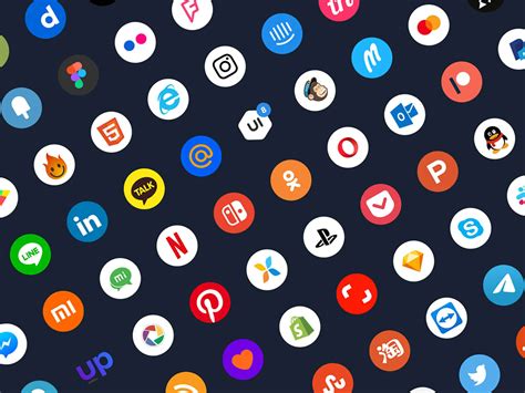 Round Social Media Icons