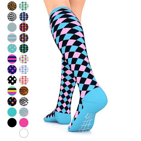 Go2 Fashion Compression Socks For Men And Women 15 20 Mmhg Athletic Running Socks For Nurses