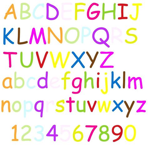 Alphabet Letters Colorful Free Stock Illustrations Creazilla