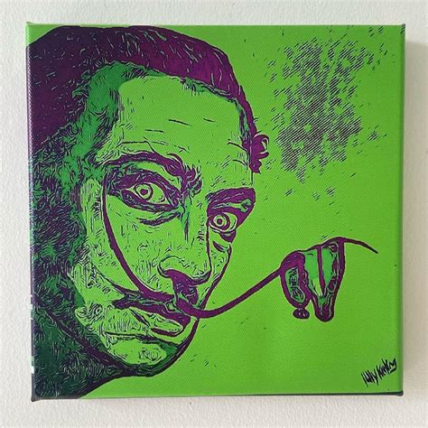 12x12x15 Green Salvador Dali Canvas Print Etsy
