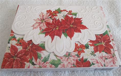 Carol Wilson Christmas Poinsettia Notelets Ncpx2217 Ts And Creams