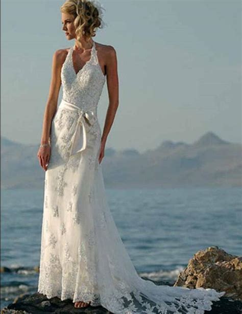 We carry the latest trends in beach wedding dresses to show off that fun and flirty style of yours. Beaded Lace Appliques Tulle Vintage Beach Wedding Dresses ...