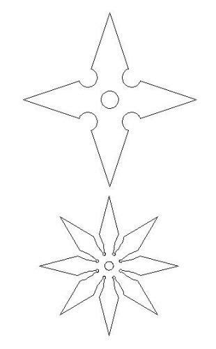 Throwing Stars Cnc Cutting Dxf Format File For Plasma Waterjet Laser