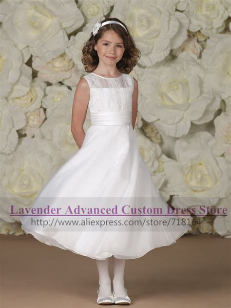 2017 New Style Vintage Flower Girl Dress Organza A Line Girls Pageant