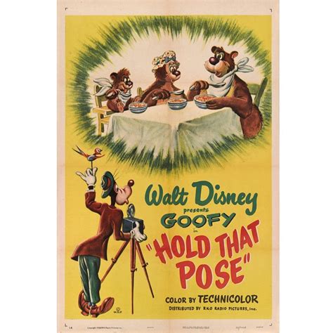 Hold That Pose Original Us Film Poster Goofy Disney Classic Disney Movies Disney Movie Posters