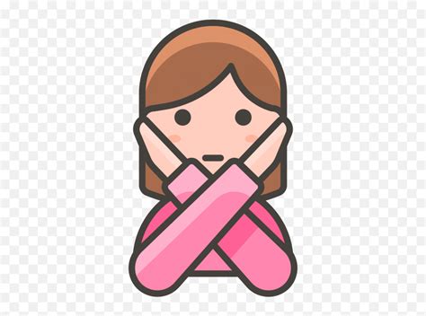 Woman Gesturing No Emoji No Pngarms Crossed Emoji Free Transparent