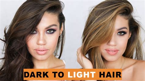 How To Color Hair From Dark To Light Balayage Highlights For Dark Hair Eman Youtube