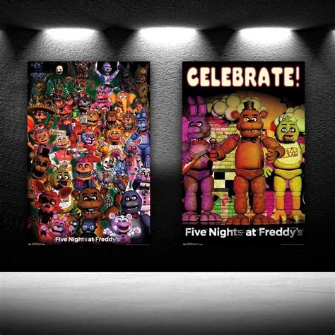 Fnaf Poster Characters Fnaf Celebrate Poster Fnaf Thank Poster