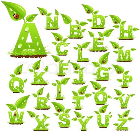 Nature Alphabet Letters