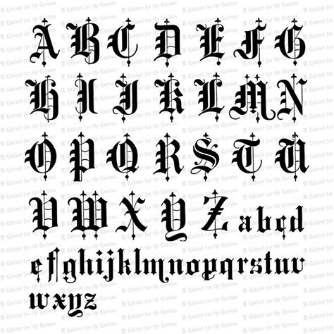 Victorian Old English Title Text Ornamental Alphabet Vector Etsy