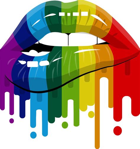 dripping rainbow lips digital download in 2021 rainbow lips rainbow iphone wallpaper lights