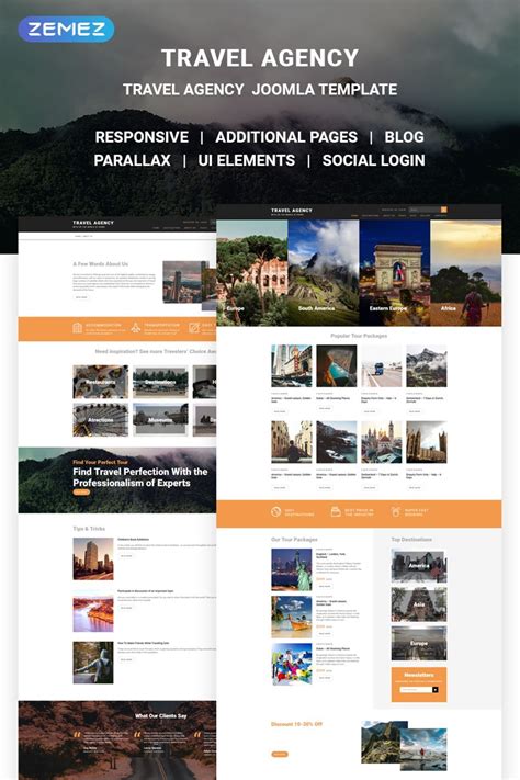 Travel Agency Joomla Template - $75 | Joomla templates, Travel agency, Travel agency website