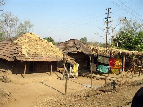 Stock Pictures Huts In An Indian Village