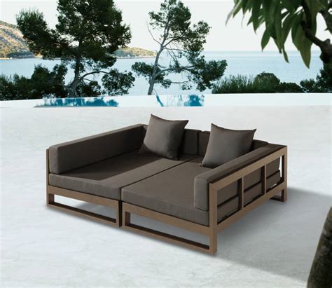 Amber Modern Outdoor Double Modular Chaise Lounge Daybed - Icon Outdoor