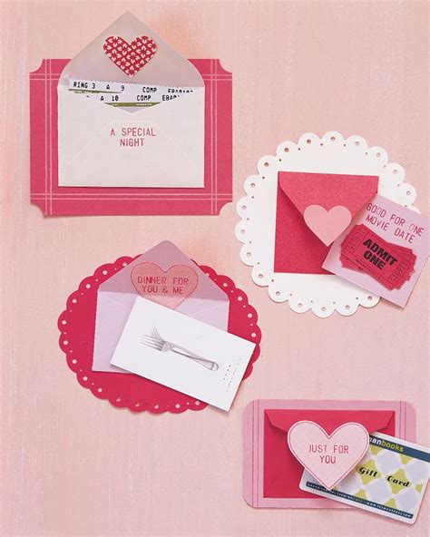 Embellished Envelope Cards Valentines Ideas Martha Stewart Living