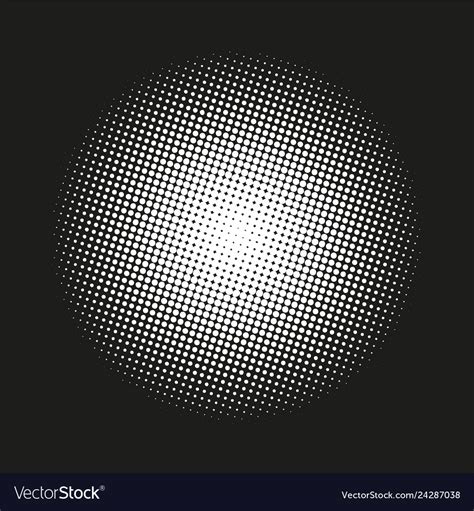 Circle Gradient Halftone Dots Background Template Vector Image