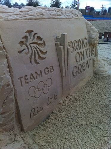 Team Gb Sand In Your Eye Sand Sculpture Rio 2106 Oneyeartogo Sand