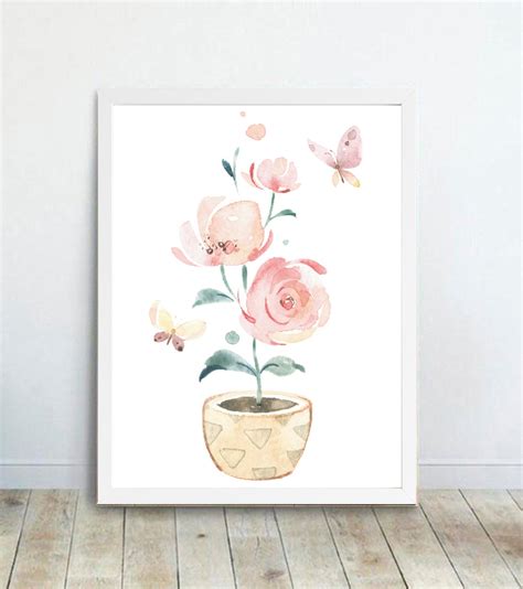 Quadros Decorativos Kit Menina Jardim Aquarela Elo7