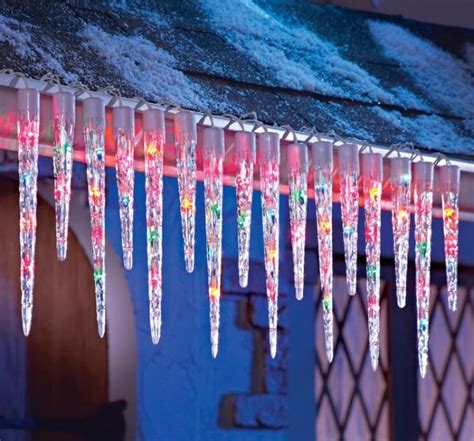 Multi Colored Icicle String Lights Christmas