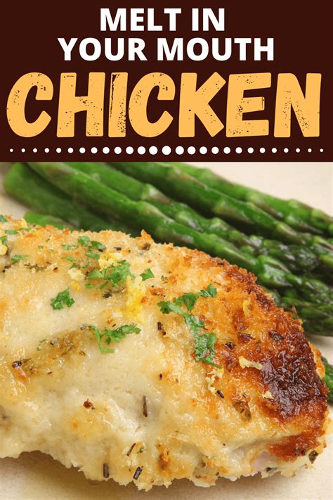 This easy chicken recipe only has 4 ingredients and takes about 30 minutes. Melt In Your Mouth Chicken - Insanely Good