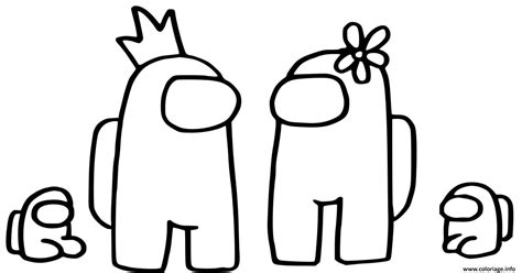 Coloriage la famille among us - JeColorie.com