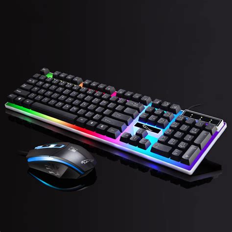 Tsv Gaming Led Wired Keyboard And Mouse Combo With Emitting Character