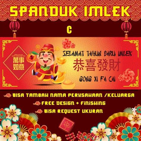 Promo Cetak Spanduk Banner Imlek Gong Xi Fa Cai Custom Size Diskon 25 Di Seller Pawon 88