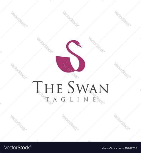 Letter S Swan Logo Designs Inspiration Royalty Free Vector
