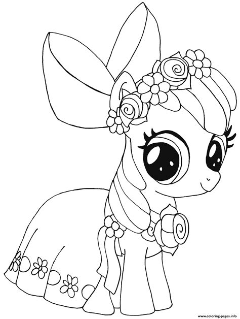 It consists of plastic pony toys developed by bonnie zacherle of hasbro, charles muenchinger and steve d'aguanno. Apple Bloom My Little Pony Coloring Pages Printable