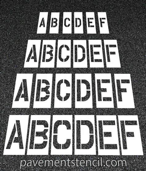 Large Alphabet Stencil Set Pavement Stencil Co