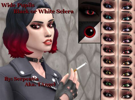 Modthesims Wide Pupil Eyes White Or Black Sclera Sims 4 Sims