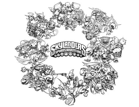 Skylanders Spyro’s Adventure Coloriage Skylanders à imprimer et colorier