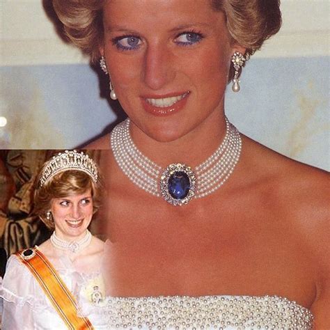 Princess Dianas Sapphire And Pearl Choker Photo C Getty Images