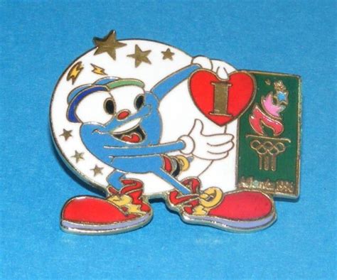 Atlanta 1996 Olympic Collectible Logo Pin Mascot Izzy I Love Atlanta