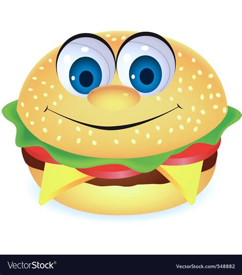 Hamburger Cartoon Vector Art Download Healthy Vectors 548882