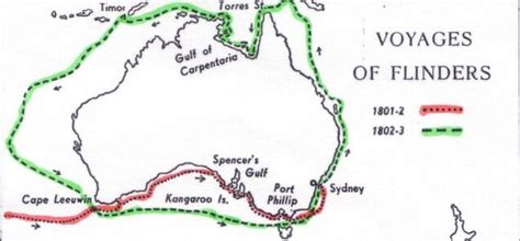 Voyages Of Flinders Flinders Australia History Australian Maps