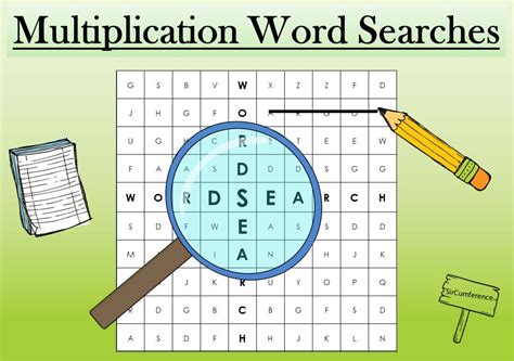 Bundle Of 11 Multiplication Word Searches Teaching Resources