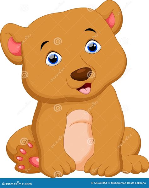Cute Brown Bear Cartoon Stock Illustration Illustration Of Cute 55649354