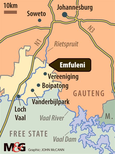 Vaal River Map