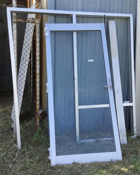 Aluminium Door Frame with Glass Door, Glass Broken, See  